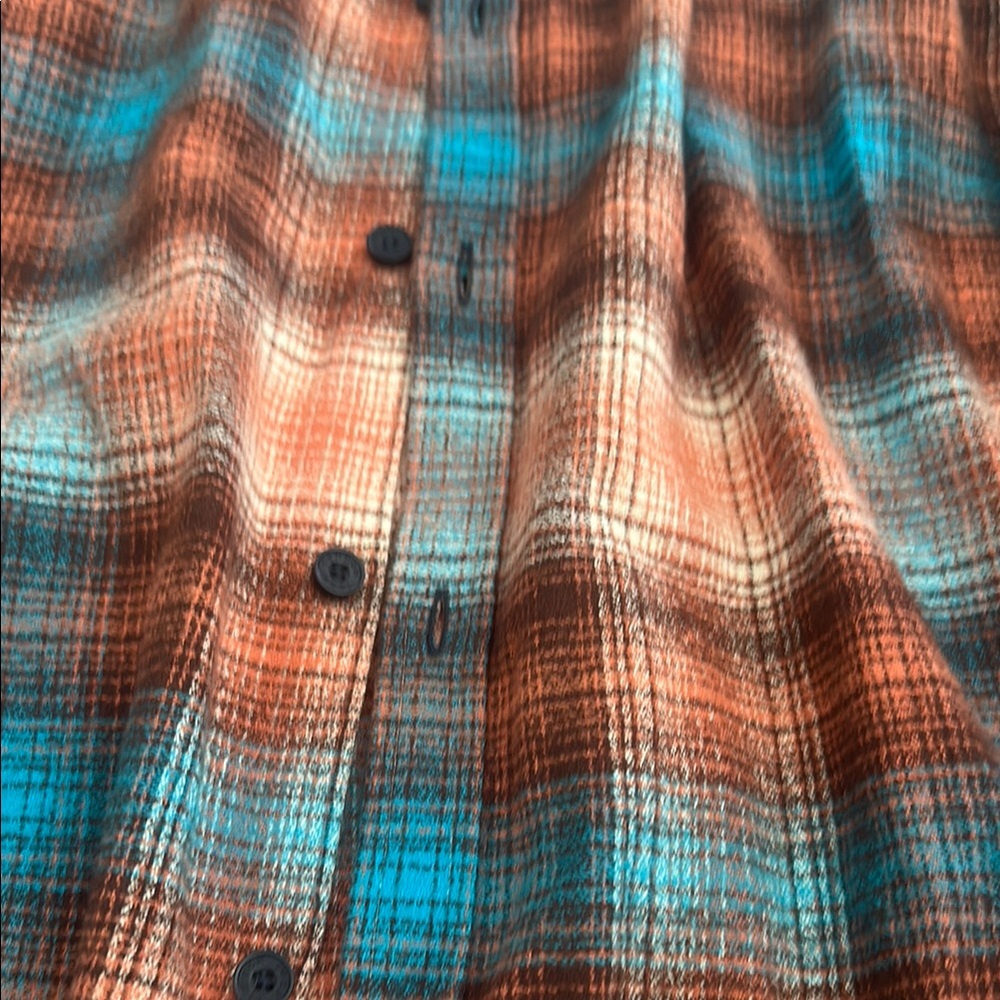 John Lennon flannel Casual Button Down Shirt with Classic Plaid Design - Picture 4 of 7